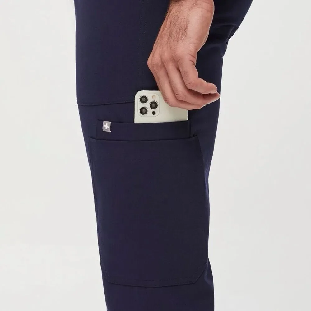 FIGS Men's XS Blue Cargo Scrub Pants 9‎ Pockets Workwear